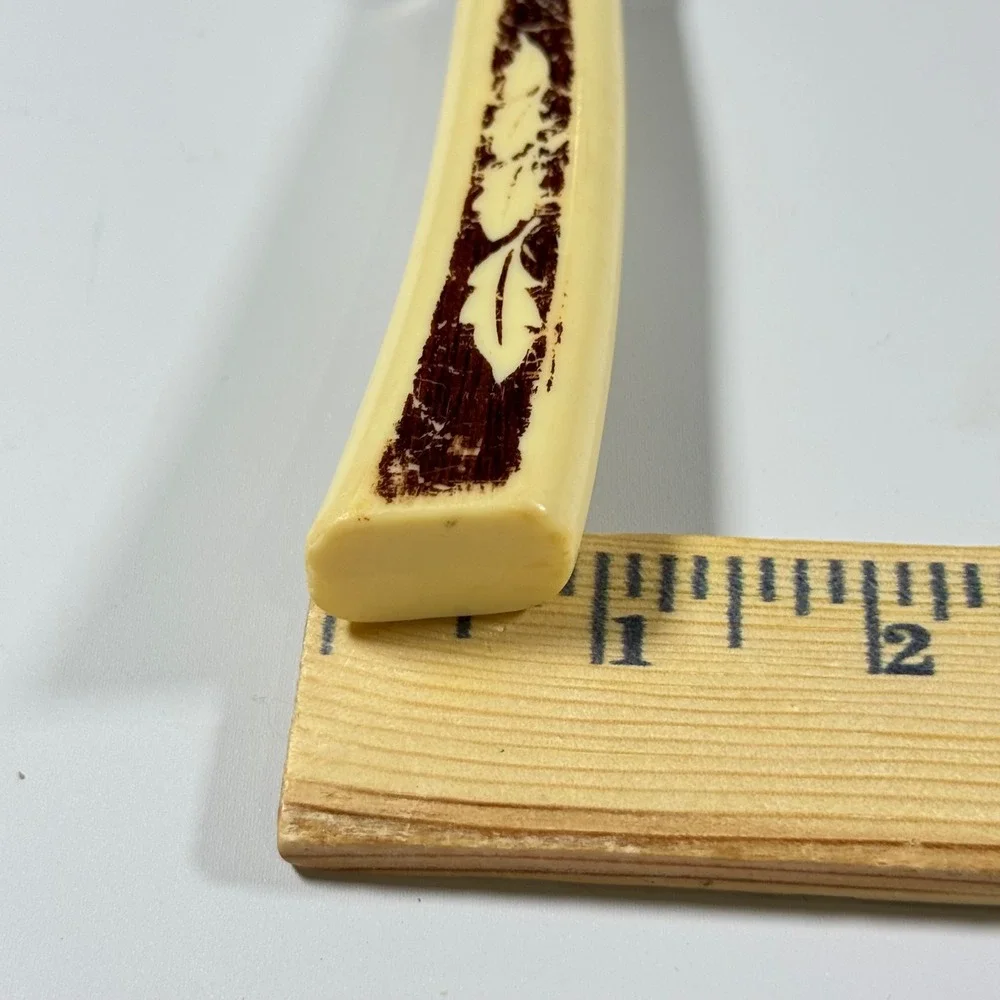 VTG Regent Sheffield Serrated Bread Knife Kitchen Tool Cream Faux Stag England